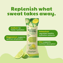Sweetmate Electrolyte Drink Mix- Lemon Lime Flavour (Pack of 20)