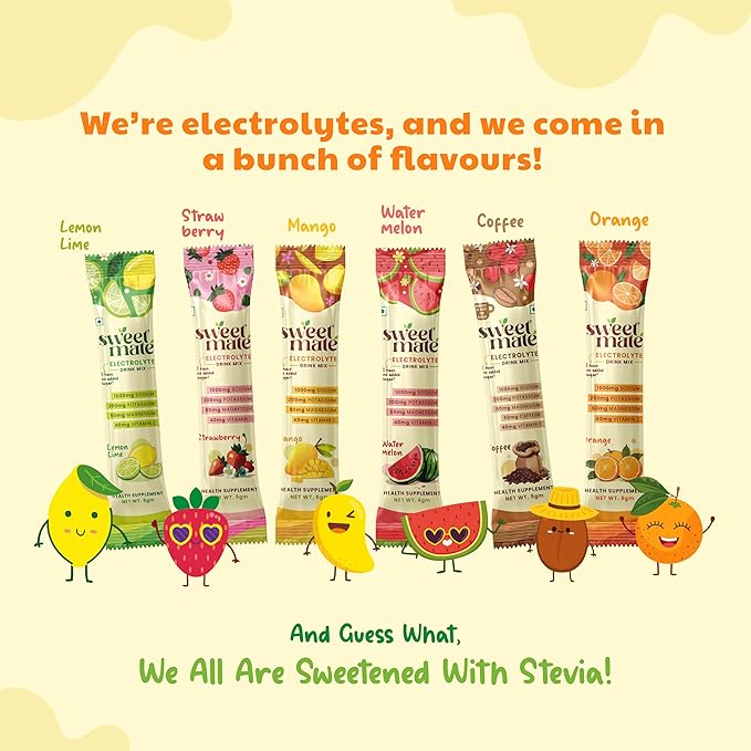 Zero sugar electrolyte powder