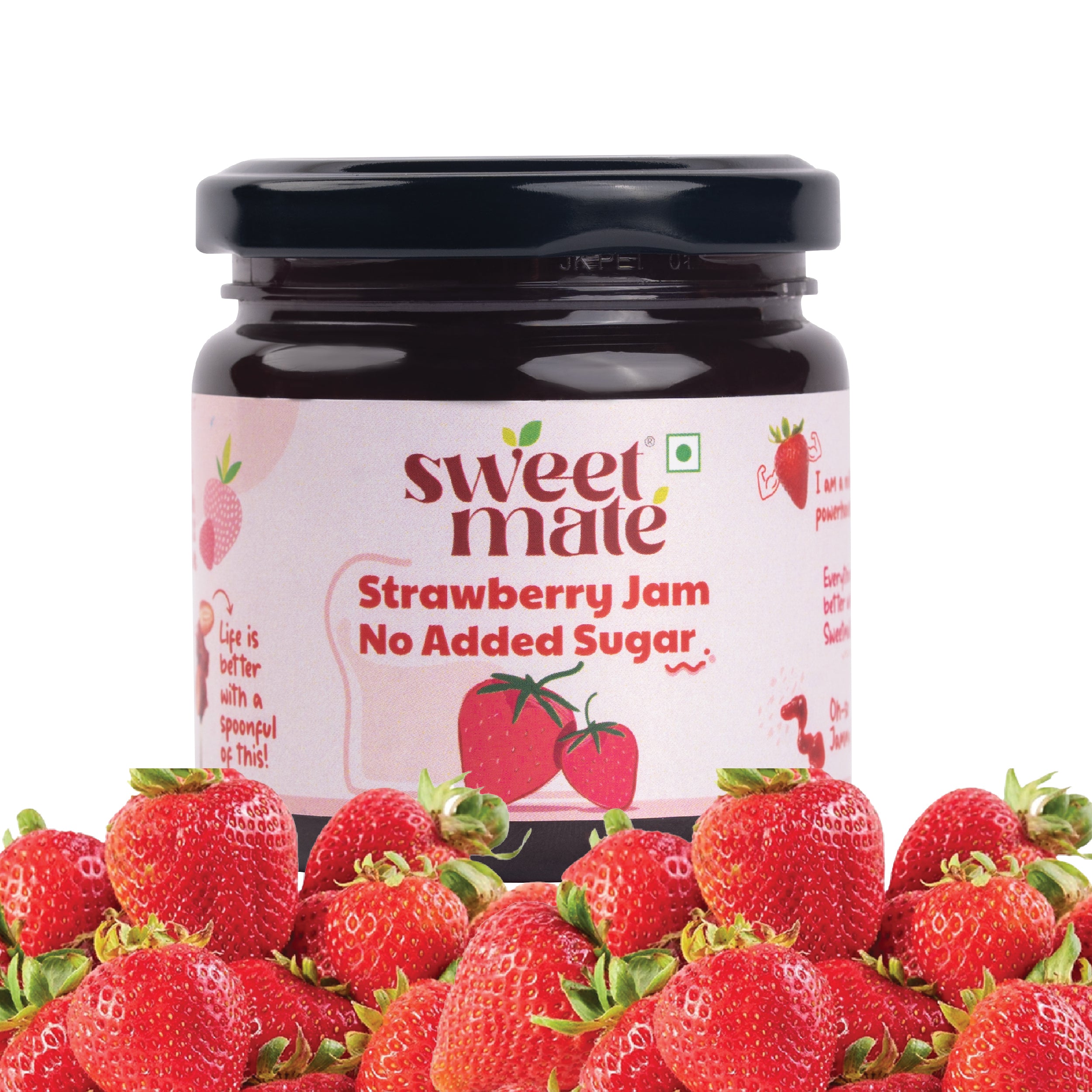 Sweetmate No Added Sugar Diabetic Friendly Strawberry Jam - 220g