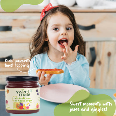 Sweetmate No Added Sugar 100% Pure Pulp Mix Fruit Jam - 220g