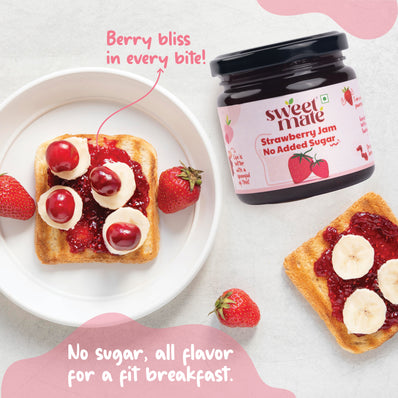 Sweetmate No Added Sugar Diabetic Friendly Strawberry Jam - 220g
