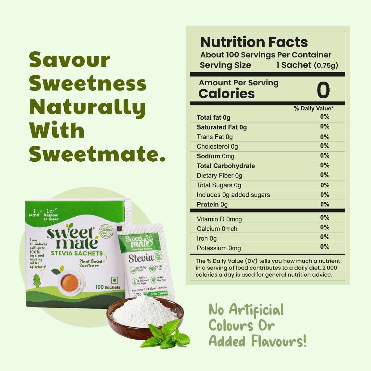 Zero calorie sugar replacer