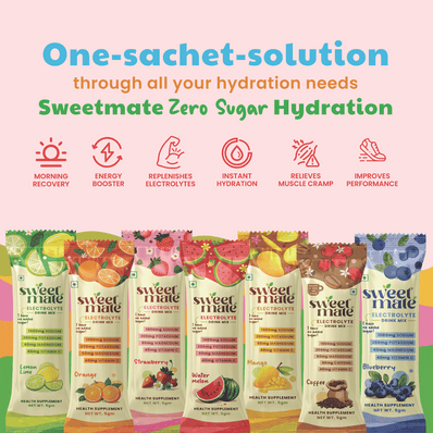 Sweetmate Electrolyte Drink Mix- Watermelon Flavour (Pack of 20)