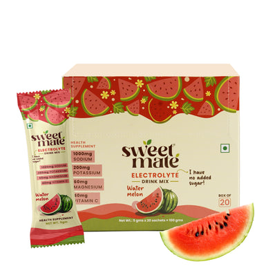 Sweetmate Electrolyte Drink Mix- Watermelon Flavour (Pack of 20)