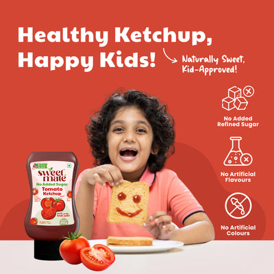 Sweetmate Tomato Ketchup | No Onion, No Garlic | No Sugar or Jaggery | Healthy & Tasty |300g