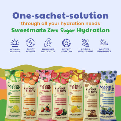 Sweetmate Electrolyte Drink Mix- Blueberry Flavor (Pack of 20)