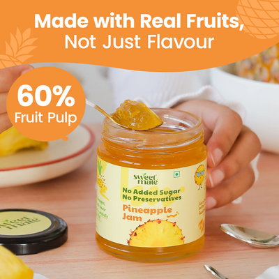 Sweetmate Zero Sugar Diabetic Friendly Pineapple Jam - 220g