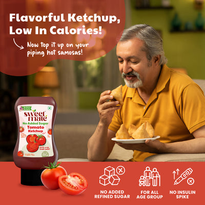 Sweetmate Tomato Ketchup | No Onion, No Garlic | No Sugar or Jaggery | Healthy & Tasty |300g