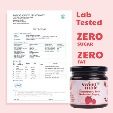 Sweetmate No Added Sugar Diabetic Friendly Strawberry Jam - 220g