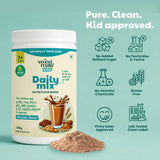 Sweetmate Kids Daily Mix Nutrition Drink Powder - 300g | Chcolate Flavor | Supports Growth, Energy, Brain & Immunity with DHA, Millets & Vitamins, 6g Protein/Serving, Naturally Sweetened for 7+ Years