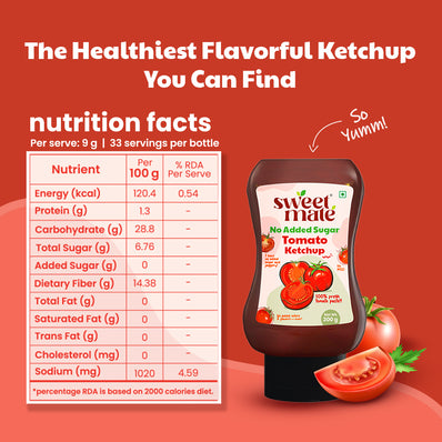 Sweetmate Tomato Ketchup | No Added Sugar & Jaggery | 300g
