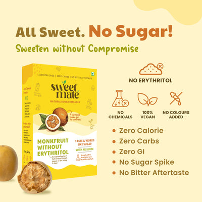Sweetmate Monk Fruit Sweetener Without Erythritol 200gm