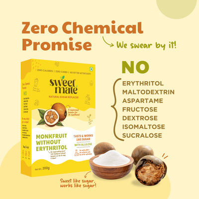 Sweetmate Monk Fruit Sweetener Without Erythritol 200gm