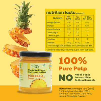 Sweetmate Zero Sugar Diabetic Friendly Pineapple Jam - 220g