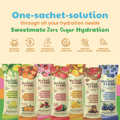 Sweetmate Electrolyte Drink Mix- Mango Flavour (Pack of 20)