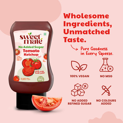 Sweetmate Tomato Ketchup | No Added Sugar & Jaggery | 300g