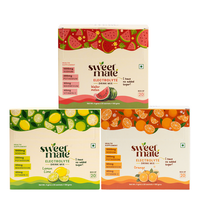 Hydrate Better Pack | No Added Sugar Electrolytes | Pack of 3